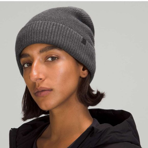 lululemon athletica Accessories - Lululemon Fleece-Lined Knit Beanie Heathered Black